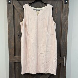 Talbots Women’s Sleeveless Dress‎ Off White with Circle Print Pattern Sz 20W NWT